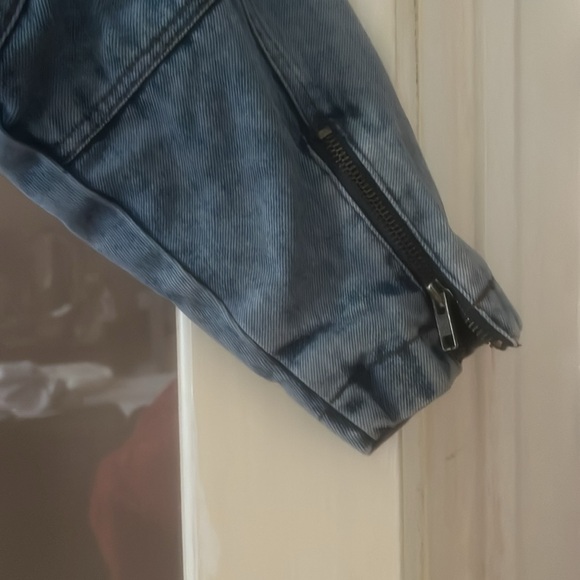 Cute Vintage Havoc Denim/jean leather distressed jacket - Picture 7 of 14